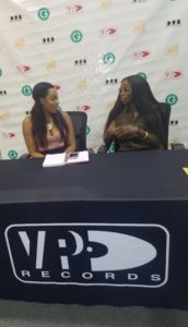 Estelle and Queen Bremmer at VP Records